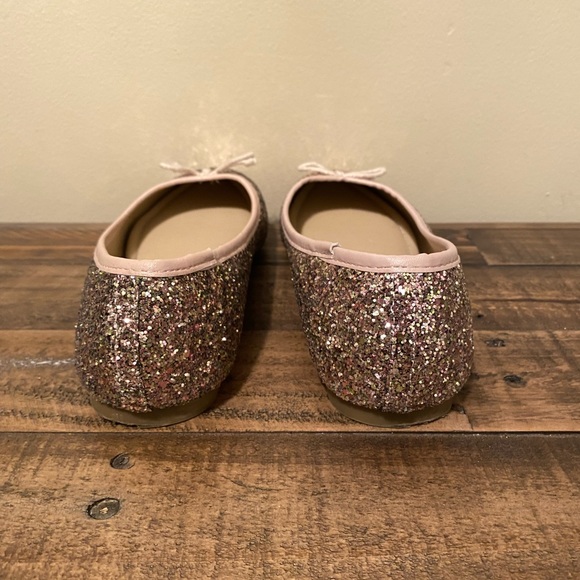 Rampage Pink Champagne Glitter Ballet Flats - Picture 4 of 7